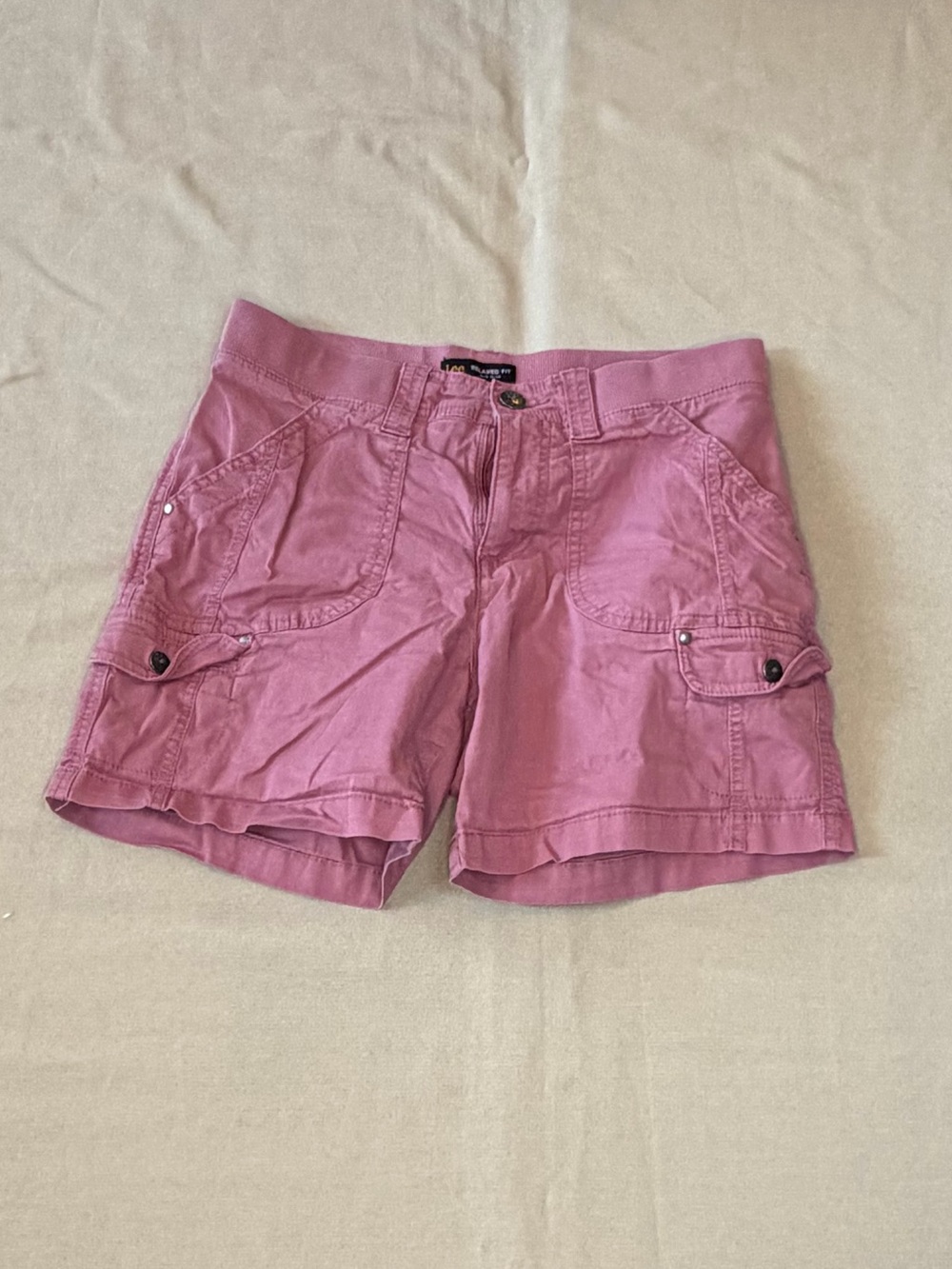 Lee Women's Dusty Pink Cargo Shorts